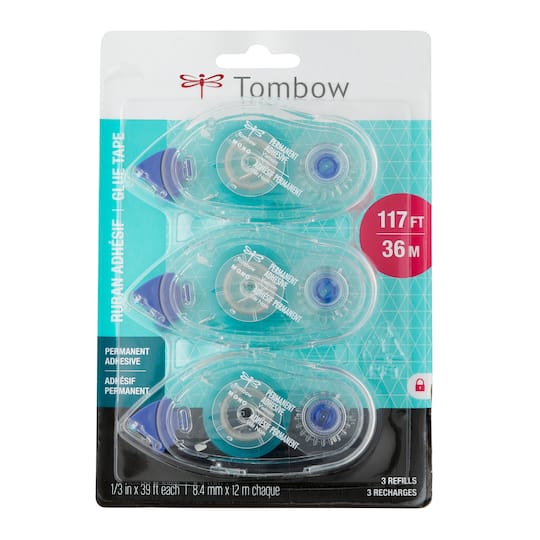Tombow; 12 Packs: 3 ct. (36 total) Tombow MONO Permanent Adhesive Tape Refills; Category:Runners; Image:1